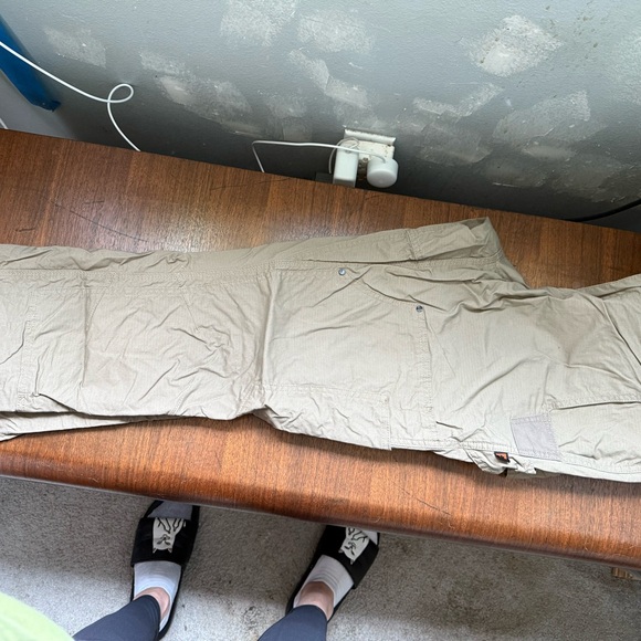 Workwear Pants with Blue and Tan Stripes - Picture 3 of 4